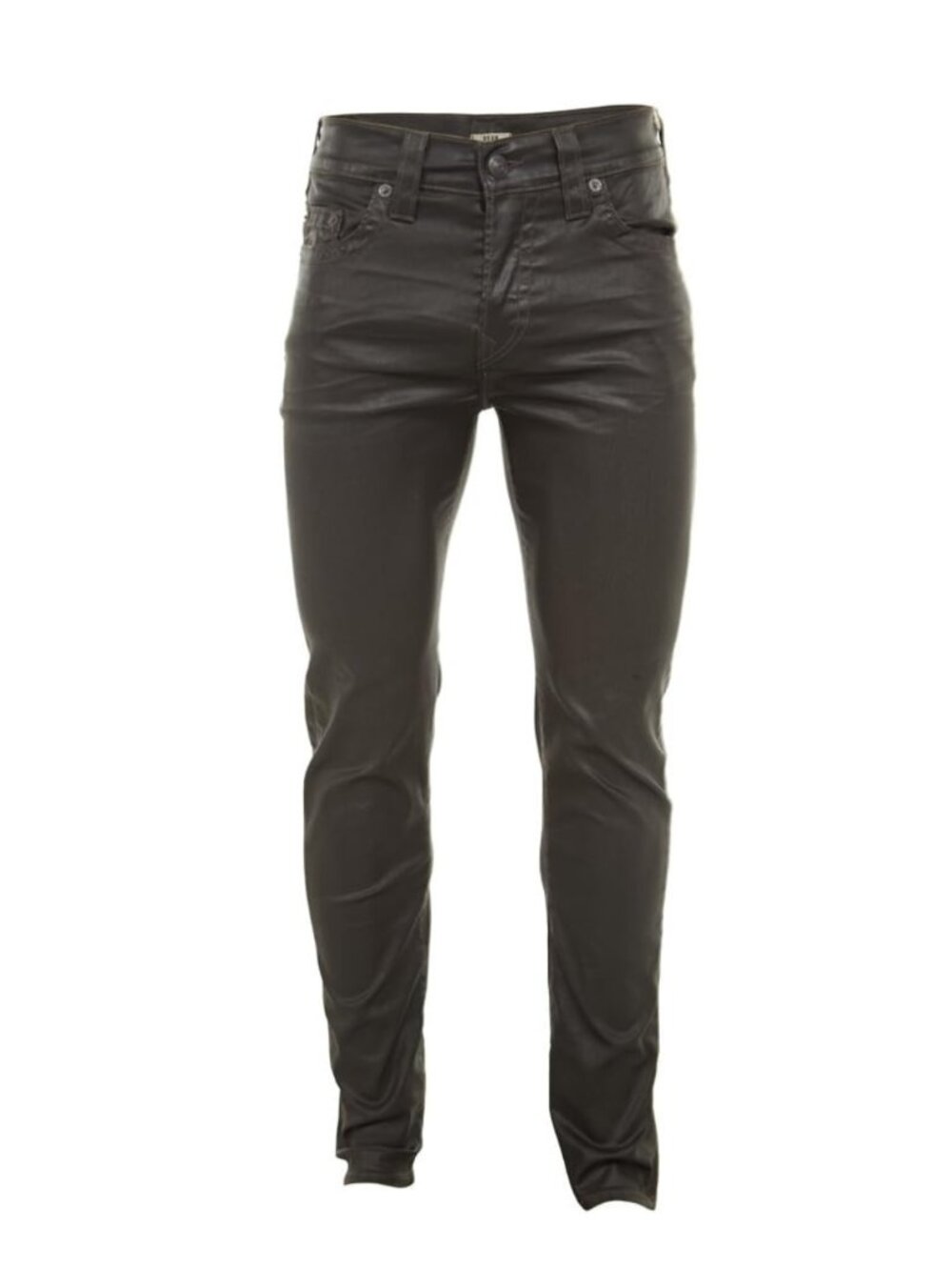 NWT True Religion Dean Relaxed Tapered Cut Leatherlike Pant Black Size 38